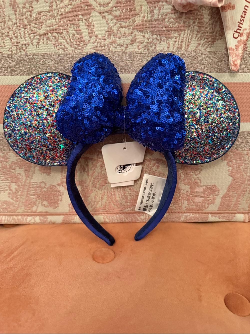 Blue Sequin 2020 Minnie Mouse Ear Headband